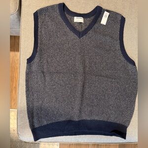 Old Navy - Club Room Navy and Gray V-Neck Sweater Vest